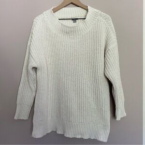Aerie Chunky Knit Cream Mock Neck Sweater